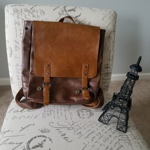 Leather vintage backpack